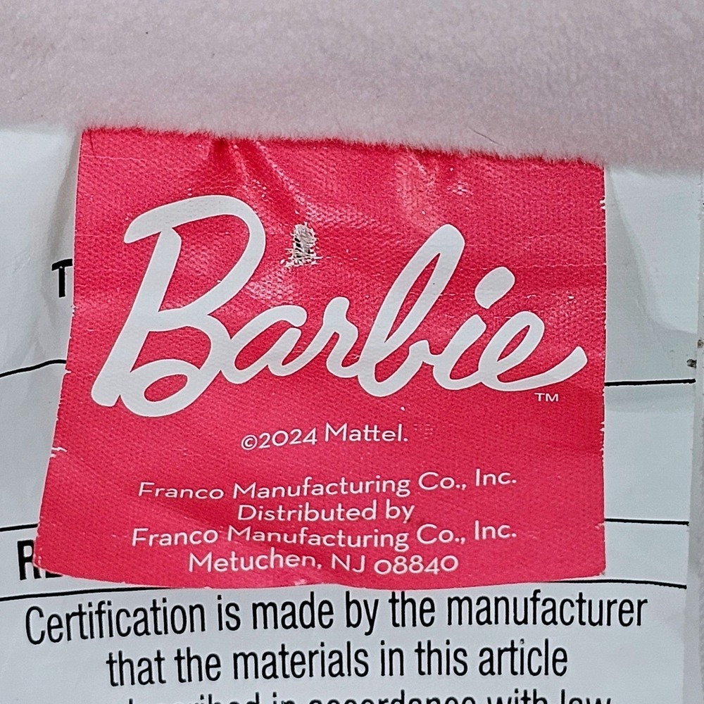 Barbie Pink Bone Shaped Plush Large Pillow Dreamhouse Decor Girls Heart Logo - Picture 5 of 10